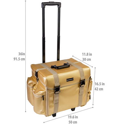 SHANY Soft Makeup Artist Rolling Trolley Cosmetic Case with Free