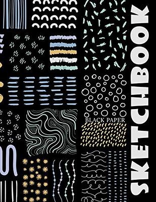 Black Paper Sketchbook: Big Sketchbook for Doodling & Drawing With