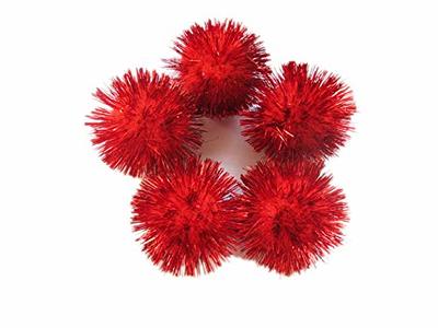 Pepperell Craft Pom Poms - Pkg of 100, 1 inch, Red