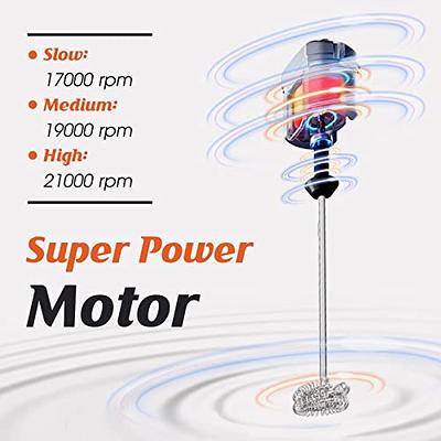 Ultra High Speed Motor 19000 Rpm Milk Frother With Double Whisk And Stand  For