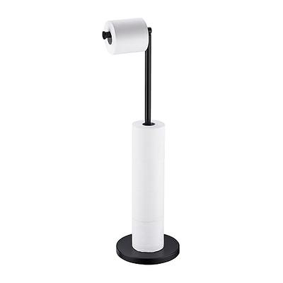 Toilet Paper Holder Free Standing, Toilet Tissue Stand for Bathroom, Black  Floor Tissue Roll Holder with Shlef - Yahoo Shopping