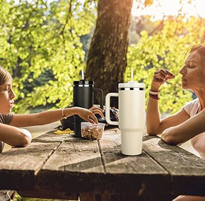 40 Oz Tumbler with Handle and Straw,Stainless Steel Mug with Leak