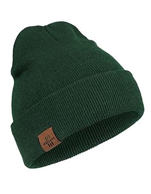 Connectyle Classic Men's Warm Winter Hats Acrylic Knit Cuff Beanie Cap  Daily Beanie Hat (Army Green) at  Men's Clothing store