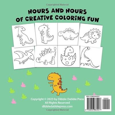 Dinosaur Coloring Book For Kids Ages 4-8: 40 Cute and fun