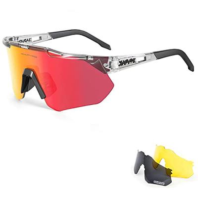 KAPVOE Cycling Glasses Mountain Bike Sunglasses Polarized MTB Road Bike  Riding Bicycle Sports for Men Women Running with 3 Lenses - Yahoo Shopping