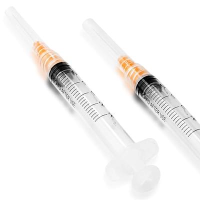 50 Pack 3ml Disposable Syringe with Needle 23Ga 1.0 Inch, Luer Lock  Syringes, Individual Sterilized Wrapped