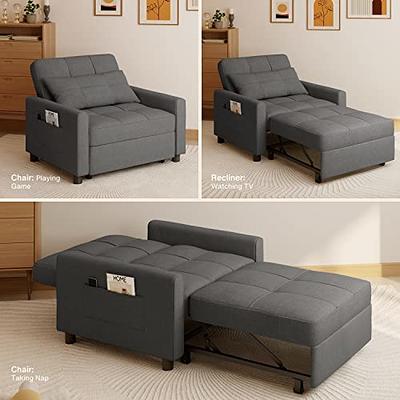 Aiho Modern Comfort Backrest Loveseat Sofa with Sturdy Wood Legs