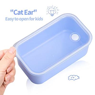 Genteen 2 Packs Kids Lunch Box, Bento Box for Kids, Toddler Lunch Box with  3 Removable Compartments, BPA-Free and Leak-proof Lunch-Box Snack Container