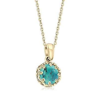 14K Gold Filled Natural Turquoise Necklace || December Birthstone || D –  DaddyDaughterjewelry