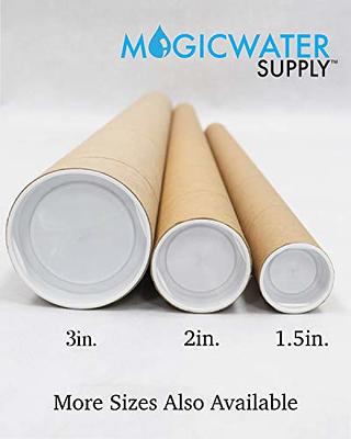 MagicWater Supply Mailing Tube - 3 in x 36 in - Kraft - 2 Pack - for  Shipping and Storage of Posters, Arts, Crafts, and Documents