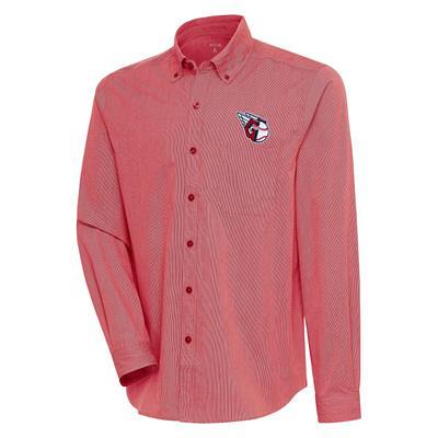 Men's Antigua Heather Gray/Charcoal Dallas Cowboys Carry Long Sleeve  Button-Up Shirt