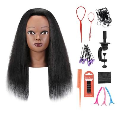 100% Real Hair Mannequin Head With Stand, Perfect For Hair Styling And  Braiding Practice For Hairstylists And Cosmetology Students