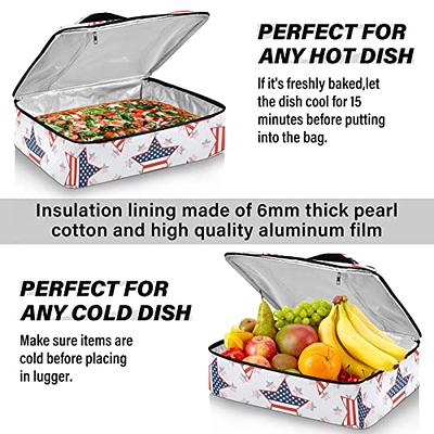 Usa Patriotic Stars Insulated Casserole Carrier Food Carriers with Dish  Storage Leakproof Delivery Bag for Transport Family Outdoor Activities -  Yahoo Shopping