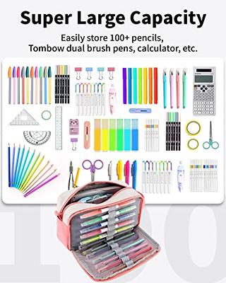 Sooez Super Large Pencil Case, Expandable Extra Big Capacity Pencil Pouch  Pen Holder Box Organizer, Portable High Capacity Stationery Bag, Cute