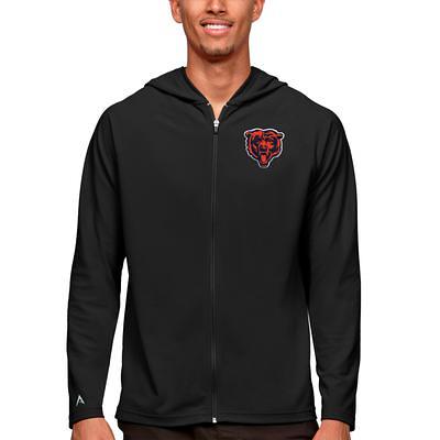 Men's Antigua White Chicago Bears Logo Victory Pullover Hoodie