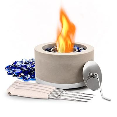 Decoram Portable Tabletop Fire Pit - Mini Fire Pit for Indoor & Outdoor Use  - Table Top Fire