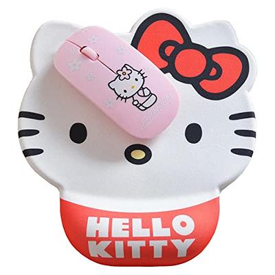 Cute Hello Kitty Mouse Pad Wrist Support, Hello Kitty Desk Accessories  Office Supplies Stuff, Kawaii Mousepad Ergonomic Mouse Pad with Wrist Rest  for Office Desk Computer Laptop Cat Anime Mouse Pad 