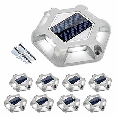 Solar Dock Lights 6-Pack JACKYLED Waterproof Solar Deck Light