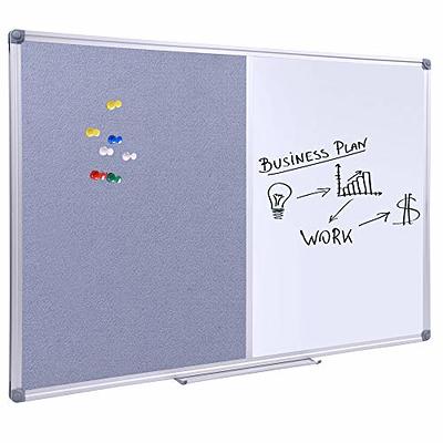 Large Magnet Board for Wall, Dry Erase White Board, Magnetic Bulletin Board  (Metallic Silver, 23Wx46L) - Yahoo Shopping