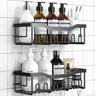 Shower Caddy - 5-Pack Shower Shelves, Adhesive Shower Organizer Hanging No  Drilling, Large Capacity Rustproof Stainless Steel Bathroom Organizer,  Shower Storage for Inside Shower