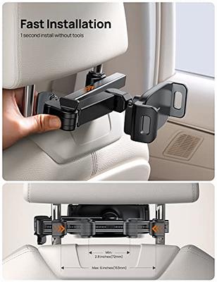 Klsniur Car Headrest Mount, Tablet Headrest Holder, Car Backseat Seat Mount Holder Universal 360° Rotating Adjustable for All 6-10.5 Tablet iPad