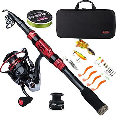 Lixada Fishing Tackle Set with 2.1m Telescopic Fiberglass Fishing