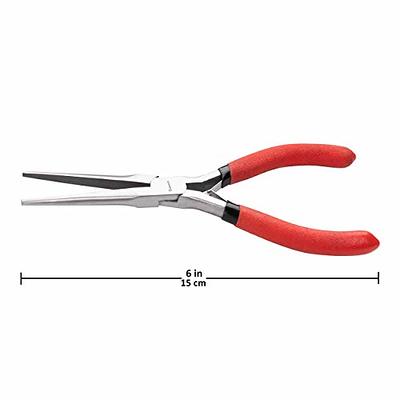 SPEEDWOX Mini Needle Nose Pliers Thin Serrated Jaw 4-1/2 Inches Small Long  Nose Pliers Micro Precision Wire Looping Fine Chain Nose Plier Professional