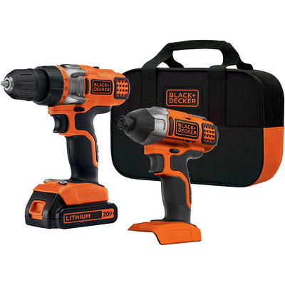 BLACK+DECKER 20V MAX Lithium-Ion Cordless Drill/Driver and Impact Driver 2  Tool Combo Kit with 1.5Ah Battery and Charger BD2KITCDDI - The Home Depot