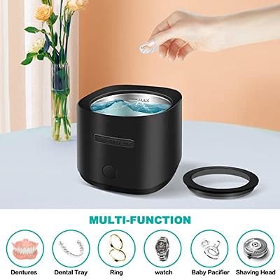 Ultrasonic Cleaner for Dentures, Retainer, Mouth Guard, Aligner, Toothbrush  Head, 42kHz Ultrasonic Jewelry Cleaner, 180ML Portable Ultrasonic Retainer  Cleaner at Home or Travel Use (Black) - Yahoo Shopping