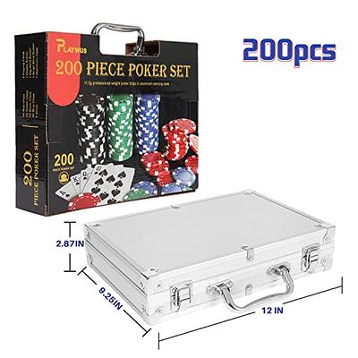 Comie Poker Chips,500PCS Poker Chip Set with Aluminum Travel Case,11.5 Gram Poker Set for Texas Holdem Blackjack Gambling