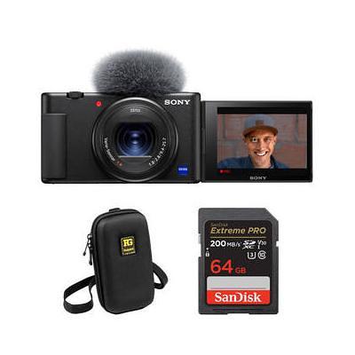 Sony ZV-1F Vlogging Camera (Black) ZV1F/B B&H Photo Video