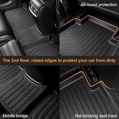 Motor Trend Original FlexTough Black Rubber Car Floor Mats with Trunk Cargo  Liner - All Weather Automotive Floor Mats, Heavy Duty Trim to Fit Design