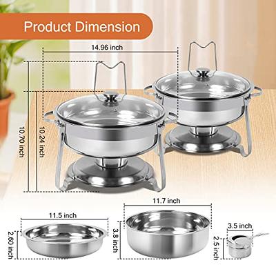 Valgus 8QT Stainless Steel Chafing Dish Buffet Chafer Set with