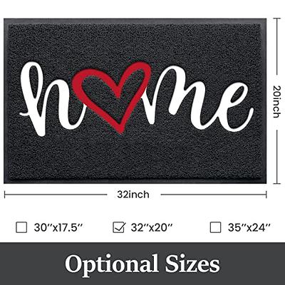 Door Mat Home Welcome Mat Outdoor and Indoor, Heavy-Duty Low-Profile  Non-Slip Durable Front Welcome Mat Doormat for Home Entrance, Outside Entry,  Yard, Floor, Patio (30''x17.5'', Grey)