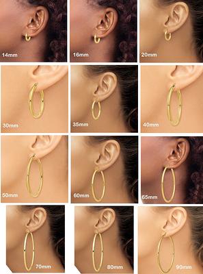 Small Gold Chunky Hinged Hoop Earrings in Yellow, Rose or White Gold