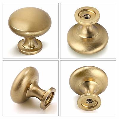 RZDEAL Cabinet Knobs Pure Brass Round Dresser Drawer Knobs and