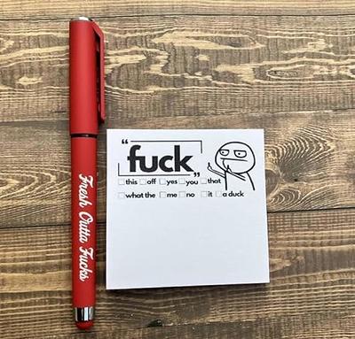 mgzres Fresh Outta Fucks Pad and Pen, Fucks to Give, Funny Snarky Novelty  Office Supplies for Sassy Gifts, Friends, Co-Workers, and Boss (Red) -  Yahoo Shopping