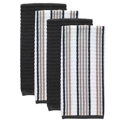 RITZ T-fal Sand Solid and Stripe Cotton Waffle Terry Kitchen Towel