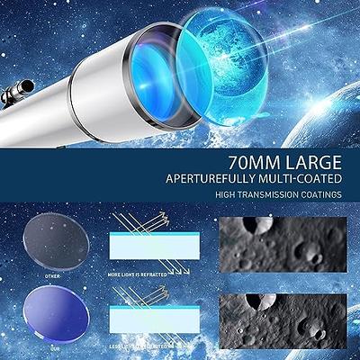 Telescope 70mm Aperture 600mm -Magnification 24-180X, Astronomical