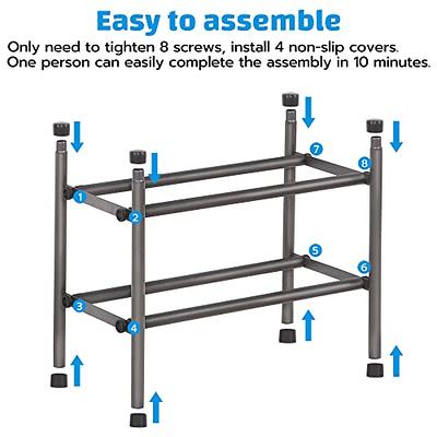 Storage Maniac Expandable Shoe Rack, Stackable Shoe Rack for Closet, Small Shoe Rack Organizer for Entryway, Adjustable Shoe Rack for Garage, Shoe