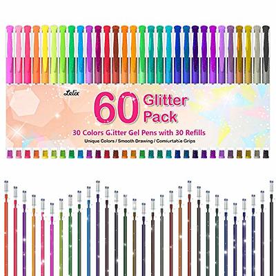 Lelix Gel Pens, 120 Pack Gel Pen Set, 60 Unique Colors with 60 Refills for  Adults Coloring Books Drawing Doodling Crafts Scrapbooking Journaling