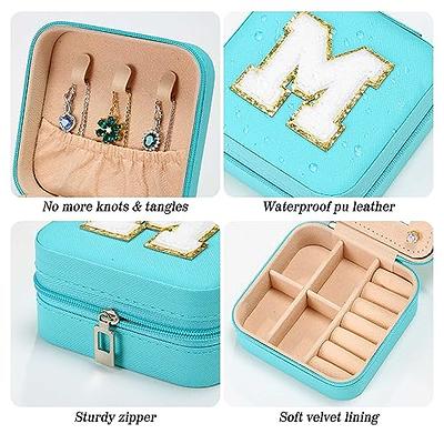 Mini Jewelry Box, Travel Jewelry Case for Women Girls, Leather