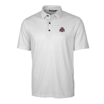 Men's Cutter & Buck Navy Atlanta Braves Big Tall Pike Double Dot Stretch Polo