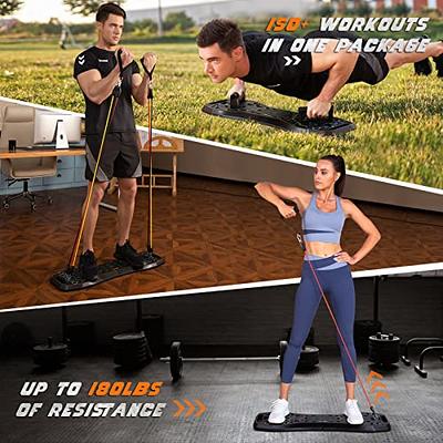 NYPOT- Workout Bow & Portable Home Gym Equipment - Resistance Bands with  Bar for Home Workout Equipment Men & Women All in One Gym for Strength