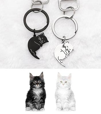 VANLOVEMAC Couples Gifts Cute Keychain for Boyfriend Girlfriend Best Friend Christmas Valentines Day Matching Couple Stuff for Wife Husband Him Her Cat Lover