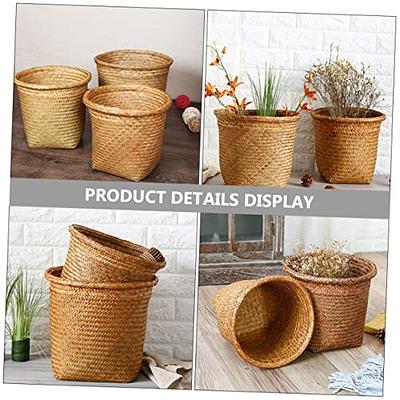 Rectangle Small Wicker Baskets for Sundries 3pcs Storage Bins.