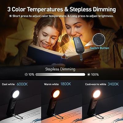 Rechargeable Neck Reading Light, Book Light for Reading in Bed at Night,  LED Reading Lamp with 3 Brightness Levels, Portable Bendable Arms Neck  Light