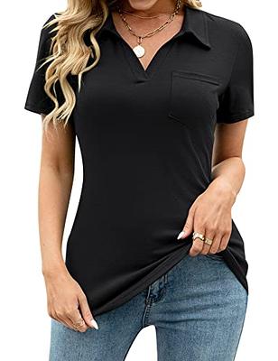 Famulily Women's Tunics Tops V Neck Short Sleeve Shirts for Women Cute  Summer Loose Fitting Tops Womens Blouses Dressy Casual : :  Clothing