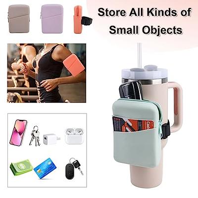  Gym Water Bottle Pouch for Stanley Cup 40oz 30oz,Gym and  Outdoor Sports Tumbler Accessories for Women and Men,Travel Tumbler Mug  Pouch,Running Water Bottle Bag for Phones Keys Wallet Cards(Pink) : Sports