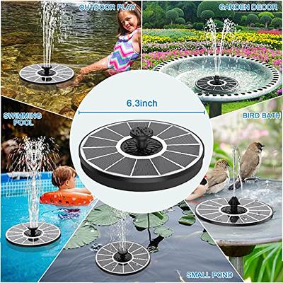 SZMP Solar Fountain 2023 Upgrade, 3.5W Solar Powered Bird Bath Fountains  with Flower, Outdoor Water Feature Solar Fountain Pump with 7-in-1 Nozzles,  4 Fixed Pipes for Humingbirds, Garden, Pool, Pond : 